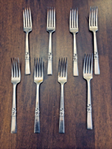 8 Dinner Forks Community Oneida Silverplate Morning Star Flatware Vintage - £16.50 GBP