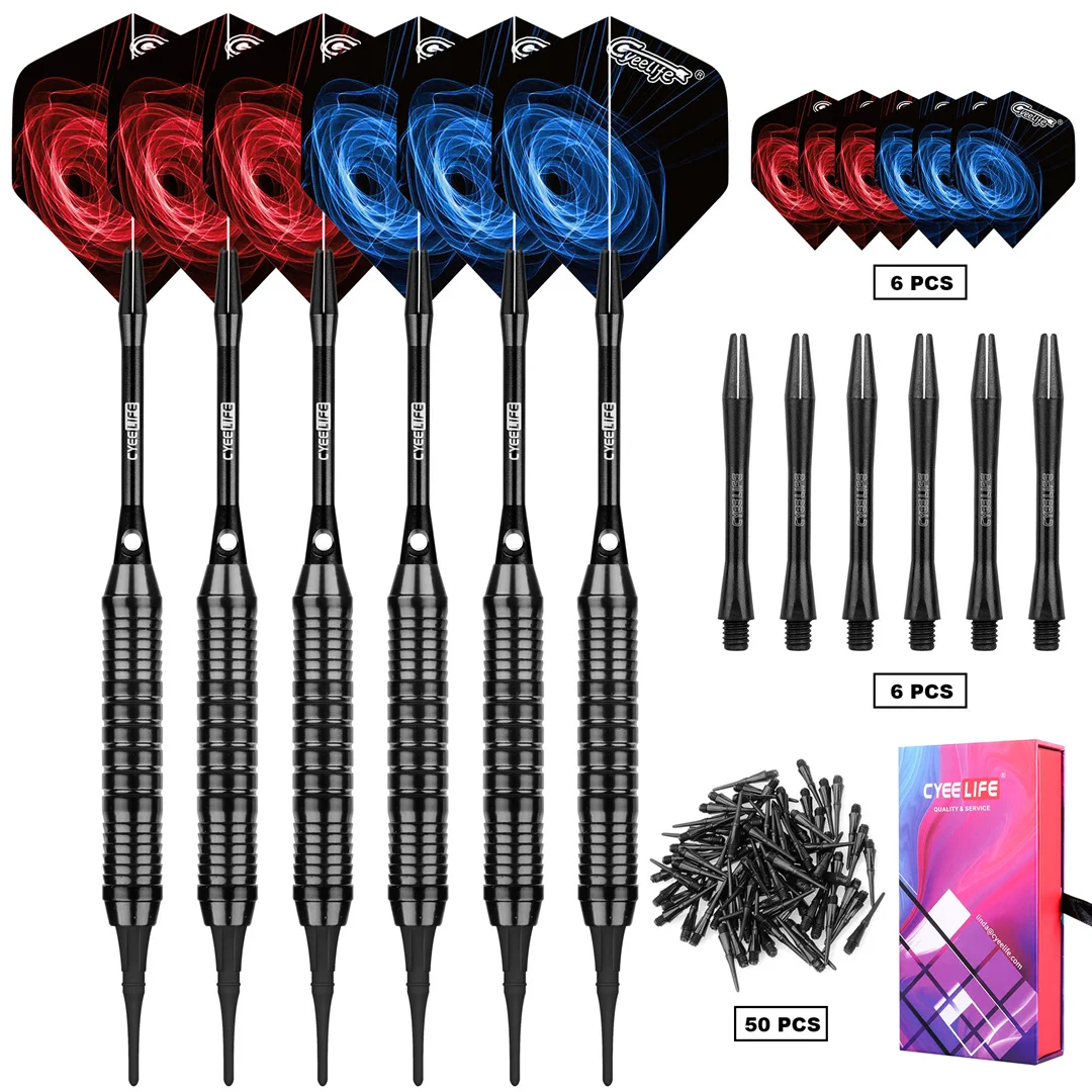 CyeeLife 18g Darts Set Multiple Styles Darts Flights Professional Soft Plastic T - £113.83 GBP