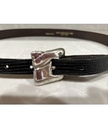 Vintage 1976 Barry Kieselstein Cord Sterling Silver Genuine Lizard Belt ... - €234,73 EUR