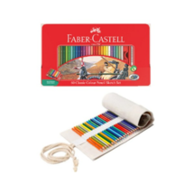 Faber-Castell 60 Classic Color Pencil Sketch Set + Color Pencil Roll Pouch - $99.65
