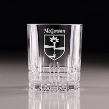 McGowan Irish Coat of Arms Perfect Serve Cut Glass Tumbler - Set of 4 - £59.53 GBP