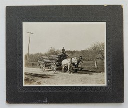 1910 Antique Photograph Mo? Logging Raitt Farm Tom Nancy Horse Carriage Wood - £38.38 GBP