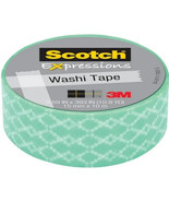 Scotch Expressions 0.59&quot;x393&quot; Blue Weave Washi Tape 1 Pack - £6.04 GBP