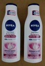 2X Nivea Aclarado Efecto Satin Crema Corporal - 2 De 220ml - Envio Gratis - $22.78