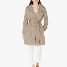 Calvin Klein Womens Small Hooded Single Breasted Rain Jacket Retag No Belt Y35 - £61.58 GBP