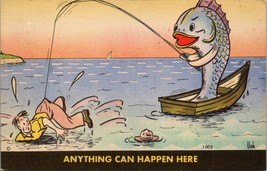 Anything Can Happen Here Vintage Comedy Postcard PC378 - £3.92 GBP