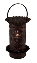 Zeckos Rustic Tin Finished Metal Star Punched Mini Tart Warmer Lamp - $47.51