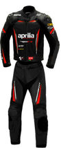Aprilia Men Suit Motorcycle Street Racing CE Protective Armour Leather Jacket - £220.45 GBP