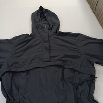 LL Bean Black Nylon Hooded Jacket Women's 1/4 Zipper Front Pocket Zipper Size 2X image 14