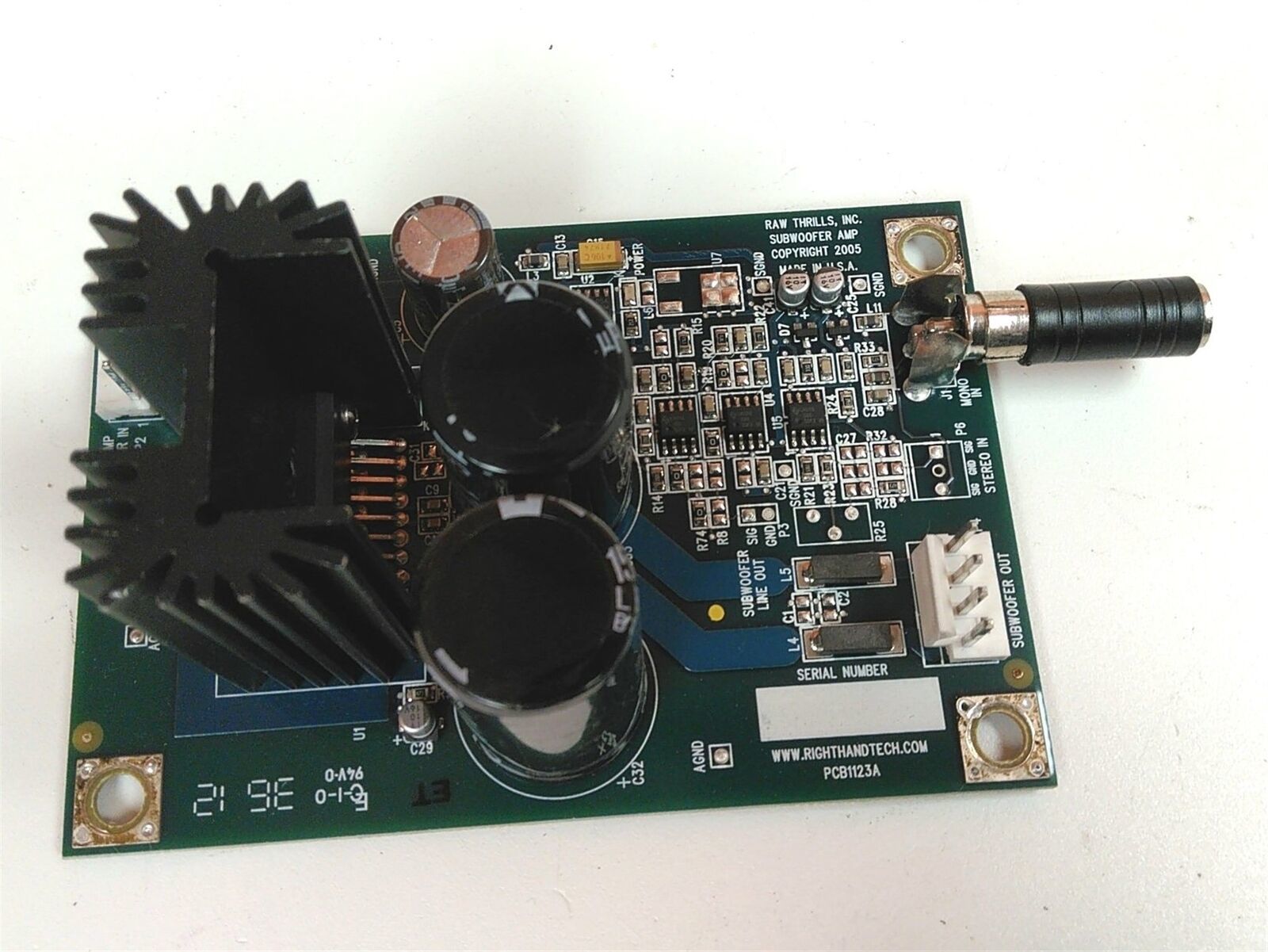 Defective Raw Thrills Subwoofer Amp Board From Arcade Game AS-IS - $38.99
