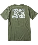 Roark Guide Works Gears Graphic Tee Shirt Mens L Army Green Organic Cott... - £23.25 GBP