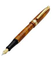 Phantom Hand-Enameled Brass Fountain Pen (Fine Nib) - Autumn Brown - $95.00