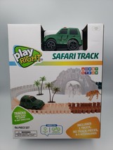 Play Right Safari Track 90 piece Flexible Tracks, 1 motorized Truck, Tiger Zebra - £14.23 GBP