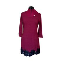 Charming Charlie Dress Multicolor Women Lace Hem Size Medium Long Sleeve - $29.70
