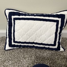 Pottery Barn Kids Throw Pillow Navy White 2016 Size 12x16 - £7.45 GBP