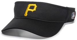 Pittsburgh Pirates MLB OC Sports Black Mesh Golf Visor Hat Cap Adult Adjustable - £13.62 GBP