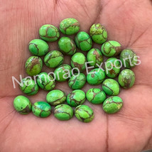 18x25 mm Oval Natural Green Copper Turquoise Cabochon Loose Gemstone Lot - £10.90 GBP+