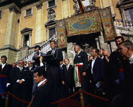 President John F. Kennedy speaks at City Hall in Rome Italy 1963 Photo Print - £6.98 GBP+