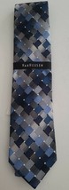 Van Heusen Men&#39;s Tie Checkered Design Blue Silver Gray - £9.42 GBP