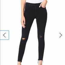 Nwt Joes Jeans The Charlie High Rise Skinny Jean In Black Size 26 Raw Hem - £51.19 GBP