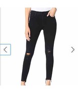 NWT Joes Jeans THE CHARLIE High Rise Skinny Jean In Black Size 26 Raw Hem - $65.17
