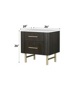 Clayten Nightstand, Marble Top &amp; Espreeso Finish - $9,650.29 MXN