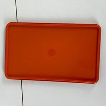Tupperware 795-9 Food Storage Container Lid Orange Rectangular - $8.54