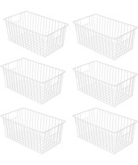 16Inch Farmhouse Freezer Wire Baskets Organizer Storage Bins Large, White 6 - €58,81 EUR