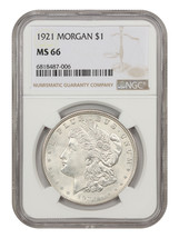 1921 $1 Morgan NGC MS66 - $763.88