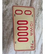 vintage 1970 Iowa Sample License Plate 00  0000 - €21,39 EUR