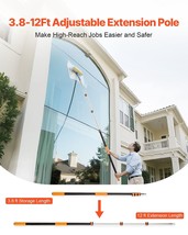 Telescopic Extension Pole 3.8-12 FT Multi-Purpose for Painting Cleaning - $56.42