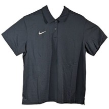 Womens Plain Black Golf Polo Shirt Nike Size XL Active Tennis Sports Top - £31.40 GBP