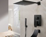 Black Shower System For Bathroom With 8&quot; Sq.Are Rainfall Shower Head, - $119.95