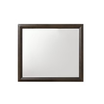 Rich Espresso Finish Wooden Rectangular Beveled Edge Mirror - £215.64 GBP