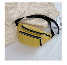 Solid Color Corduroy Crossbody Sling Bags Women Fashion Simple Chest Bag Ladies  - £51.43 GBP