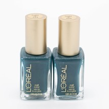 2 Pack of L&#39;Oreal Nail Polish, # 225,  Bundled Up, 0.39 fl oz Loreal blue - £3.98 GBP