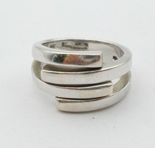 STERLING SILVER 4 Strand WRAP RING - Size 7 - FREE SHIPPING - £35.39 GBP