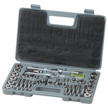 Tap and Die Set, 40-Piece Include SAE Size NC/NF/NPT, Bearing Steel Taps and... - $41.83