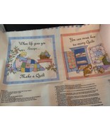 Vtg Cranston Fabric panel 3 squares 9.5&quot; sq. Quilt appliques - $4.84