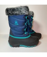 Kamik Girls Snowgypsy3 Faux Fur Lined Winter Snow Boots Blue Black Youth... - $460.37 MXN