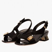 The Iconic Black Leather Women Sandal image 2