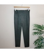 NWT LOFT | Dark Green Faux Suede Side Zip Pants Womens Size 0 - £30.05 GBP