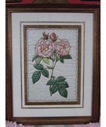 1800s Embroidery Needle Point ON Silk Roses - $2,018.60 MXN