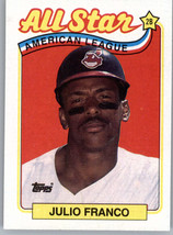 1989 Topps 398 Julio Franco All Star Cleveland Indians - $1.99