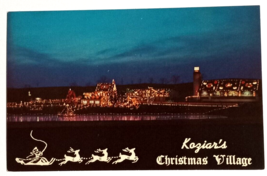 Koziars Christmas Village Bernville Pennsylvania PA Dexter Press Postcard 1960 f - £3.92 GBP