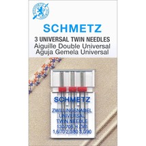 SCHMETZ Twin Machine Needle, Size 1.6/70 (1), Metal - $18.99