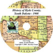 1908 History &amp; Genealogy HYDE County South Dakota SD - on CD / DVD Highmore - £4.70 GBP