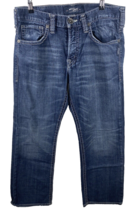 Silver Jeans Mens 32x30 Blue Zac Washed Out Faded Denim Pant Heavy Stitc... - $55.79