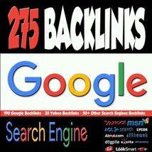 GOOGLE BACKLINKS - 275 Verified HIGH DA Search Engines Backlinks - SEO S... - £7.81 GBP