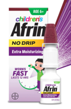 Childrens Afrin Nasal Spray Age 6+ No Drip Extra Moisturizing Cold - $9.89